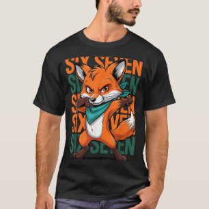 Funny Christmas Cool Fox Dabbing Xmas Dab Six Seve T-Shirt