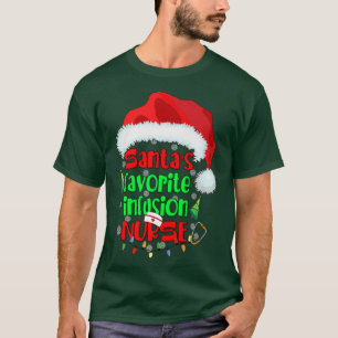 Funny Christmas Cool Santa Infusion Nurse for Men T-Shirt