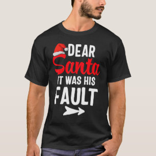 Funny Christmas Couples Shirts Dear Santa It Was H