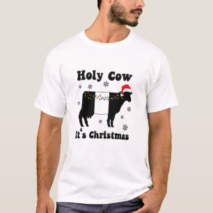 Funny Christmas Cow Belted Galloway Beltie Gift T-Shirt