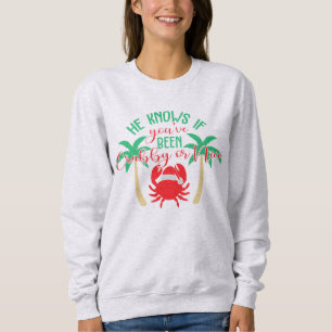 Funny Christmas Crab Pun Gift Sweatshirt