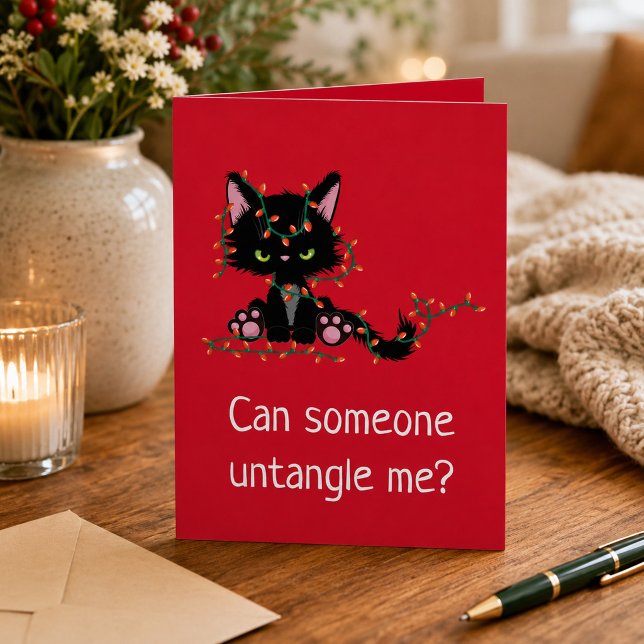 Funny Christmas Cranky Cat Card (Creator Uploaded)