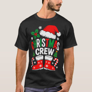 Funny Christmas Crew Xmas Squad Santa Family Pajam T-Shirt