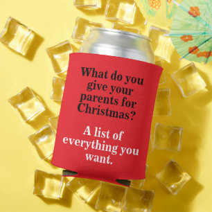 Funny Christmas Dad Joke Design Can Cooler