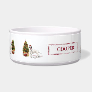 Funny Christmas Dalmation Dog and Tree