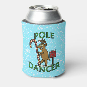 Funny Christmas Dancer Reindeer Pun Can Cooler
