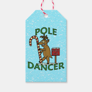 Funny Christmas Dancer Reindeer Pun Gift Tags