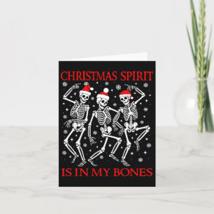Funny Christmas Dancing Skeletons Christmas Spirit Card