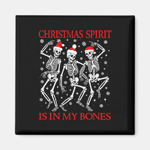 Funny Christmas Dancing Skeletons Christmas Spirit Magnet