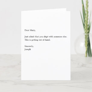 Funny Christmas Dear Mary Humour Holiday Card