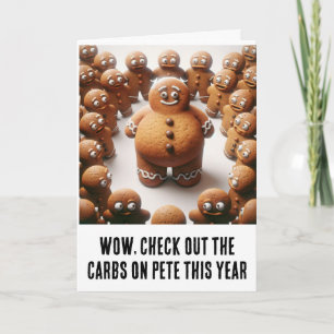 Funny Christmas: Deck the Halls with Carbs Card