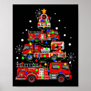 Funny Christmas Decor Firefighter Truck Christmas