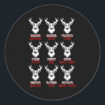 Funny Christmas Deer Bow Hunting Santa Men Women H Classic Round Sticker<br><div class="desc">Funny Christmas Deer Bow Hunting Santa Men Women Hunter</div>