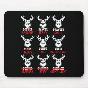 Funny Christmas Deer Bow Hunting Santa Men Women H Mouse Mat