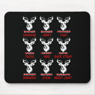 Funny Christmas Deer Bow Hunting Santa  Mouse Mat