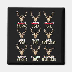 Funny Christmas Deer Hunting Hunters All Of Santa' Magnet