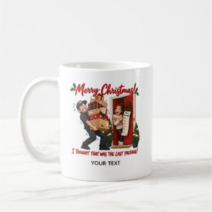 Funny Christmas Delivery Personalised Card Coffee Mug