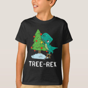 Funny Christmas Dinosaurs Christmas Tree Rex Cute  T-Shirt
