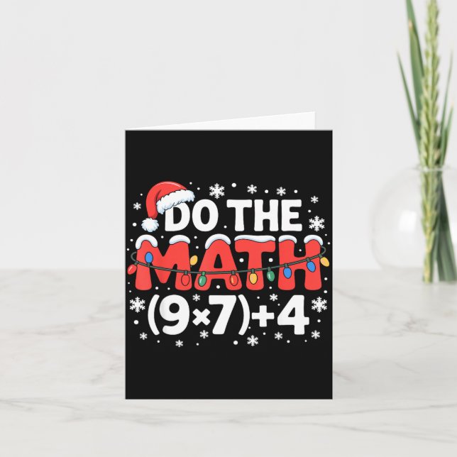 Funny Christmas Do The Math Meme 67 Holiday Humor  Card (Front)