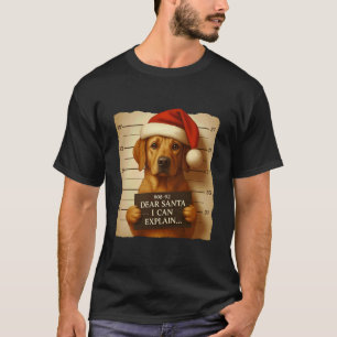 Funny Christmas Dog - Cute Labrador Retriever Sant T-Shirt