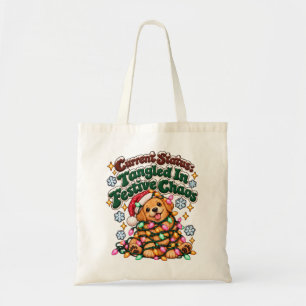 Funny Christmas Dog Lights Sarcastic Winter Tote Bag