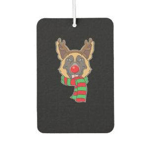 Funny Christmas Dog Xmas Reindeer German Shepherd  Car Air Freshener