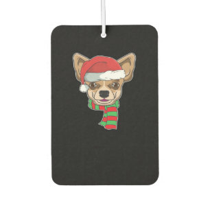 Funny Christmas Dog Xmas Santa Chihuahua Holiday G Car Air Freshener