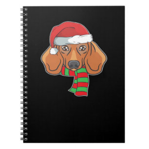 Funny Christmas Dog Xmas Santa Dachshund Holiday G Notebook