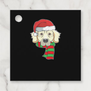 Funny Christmas Dog Xmas Santa Golden Retriever Ho Favour Tags