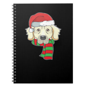 Funny Christmas Dog Xmas Santa Golden Retriever Ho Notebook