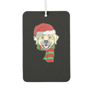Funny Christmas Dog Xmas Santa Labrador Holiday Gi Car Air Freshener