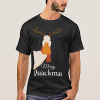 Funny Christmas duck Merry Quackmas Deer