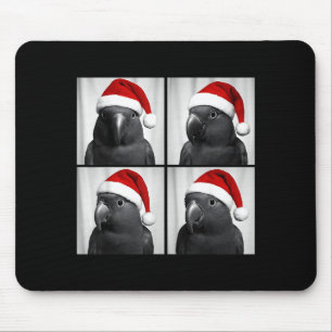Funny Christmas Eclectus Parrot Santa Photo Booth Mouse Mat