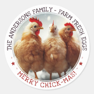 Funny Christmas Egg Carton Labels Cute Fun Chicks 