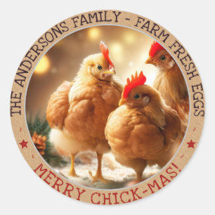 Funny Christmas Egg Carton Labels Cute Fun Chicks 