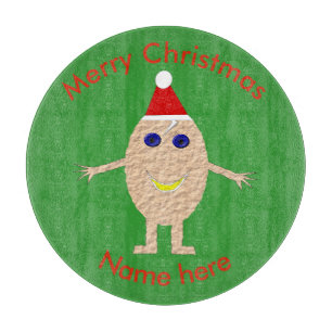 Funny Christmas Egg Cutting Board