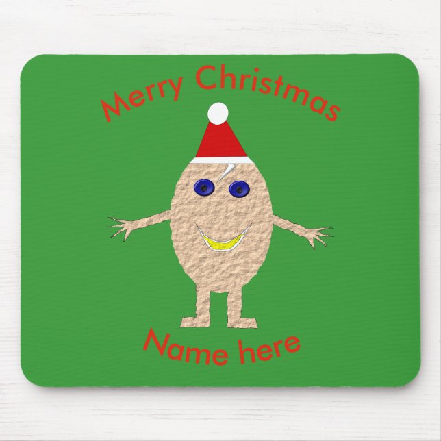 Funny Christmas Egg Mousepad (Front)