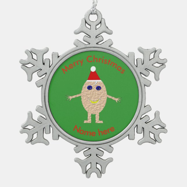 Funny Christmas Egg Ornament (Front)