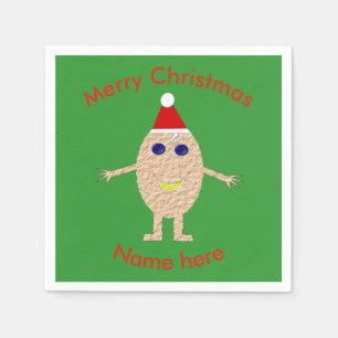 Funny Christmas Egg Paper Napkins
