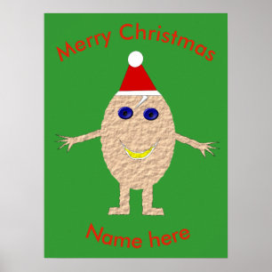 Funny Christmas Egg Poster
