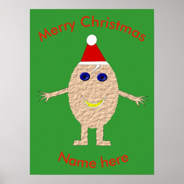 Funny Christmas Egg Poster (Front)