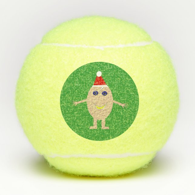Funny Christmas Egg Tennis Balls (Front)