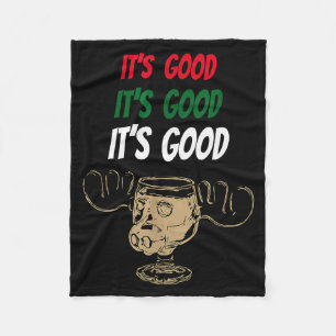 Funny Christmas Eggnog It's Good Moose Cup For Egg Fleece Blanket