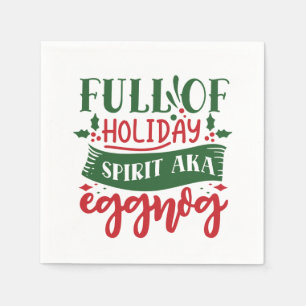 funny Christmas eggnog lovers party Napkins