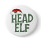 Funny Christmas Elf Button