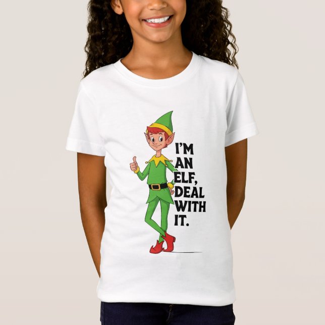 Funny Christmas Elf Cartoon Shirt (Front)