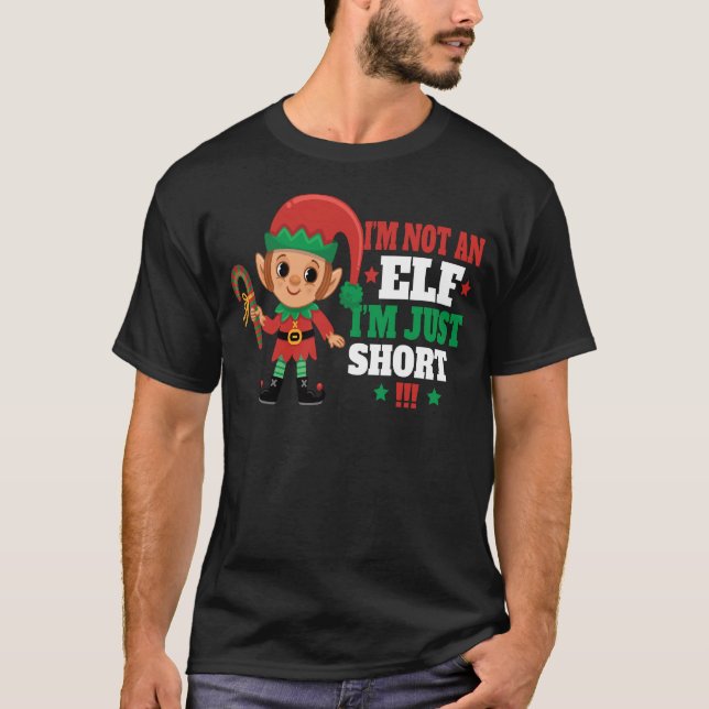 Funny Christmas Elf Christmas Gift Sweet T-Shirt (Front)