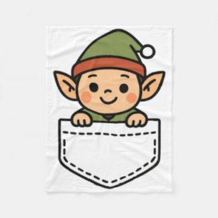 Funny Christmas Elf Cket Pal Santa S Elves Cute  Fleece Blanket