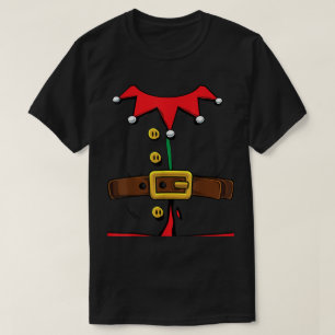 Funny Christmas Elf Costume Design T-Shirt
