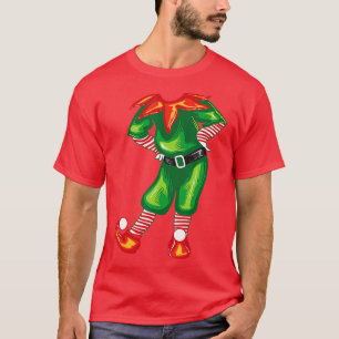 Funny Christmas Elf Costume  Great Santas Helper X T-Shirt